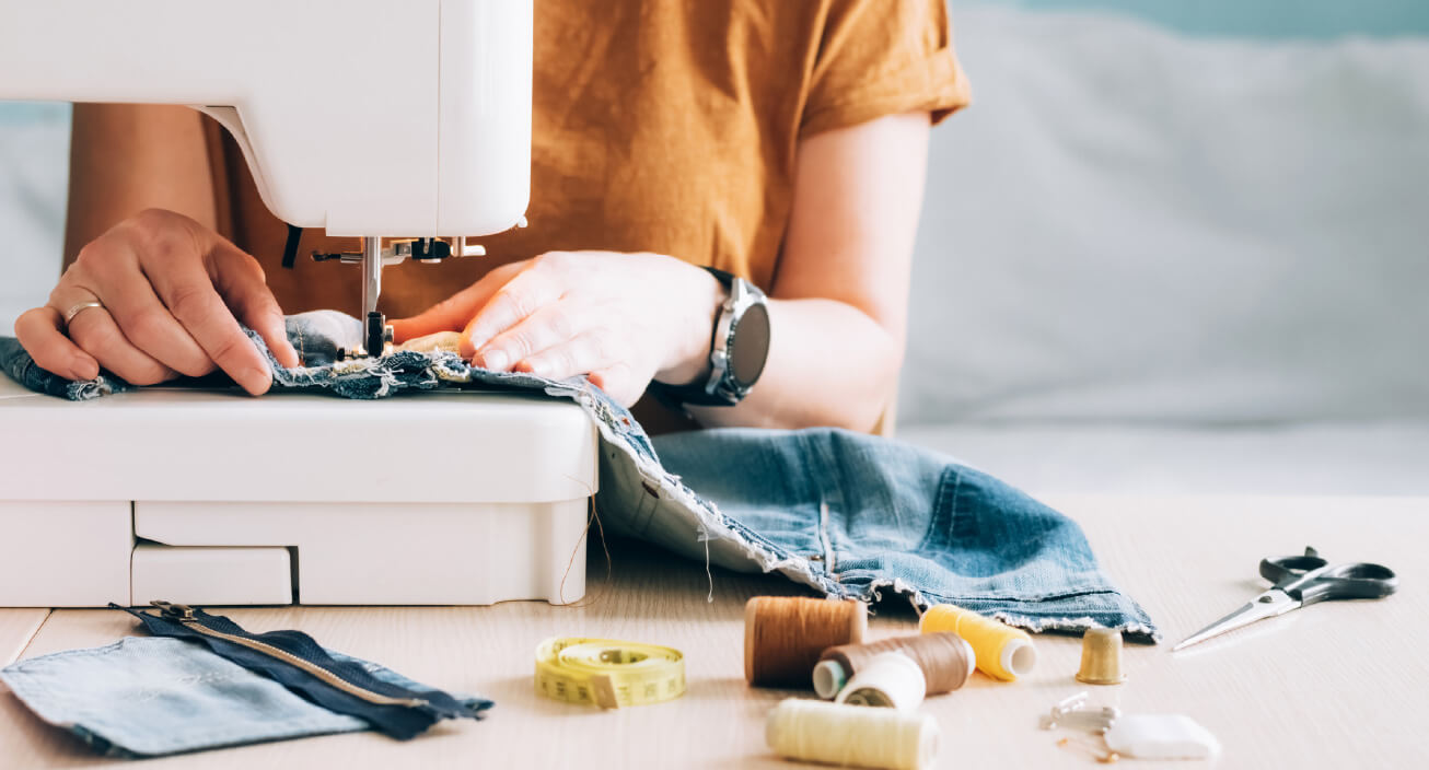 A student learns to tailor their own clothes after wondering how to save money in college.