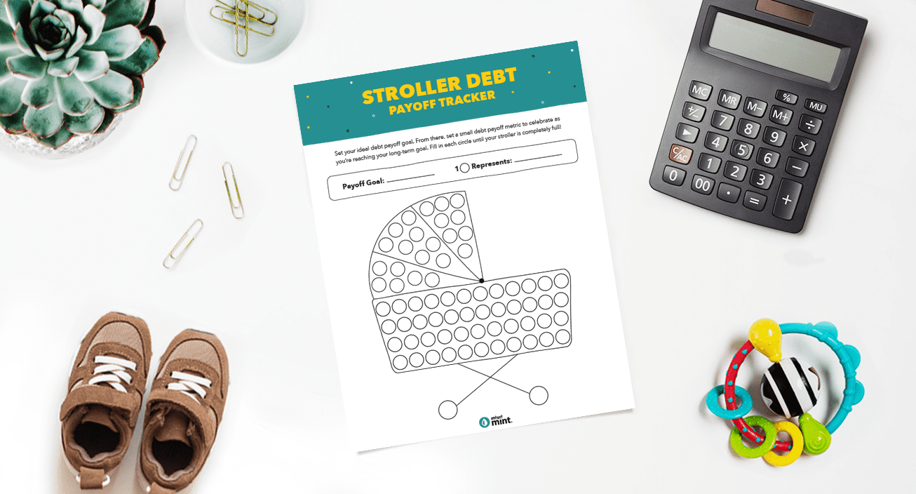 Stroller Debt Payoff Tracker Mockup