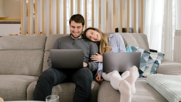 Couple Working From Home