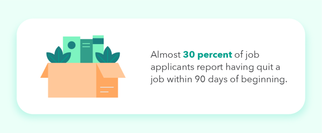 Career trend statistic about resignations.