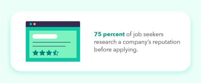 Career trend statistic about company reputations.